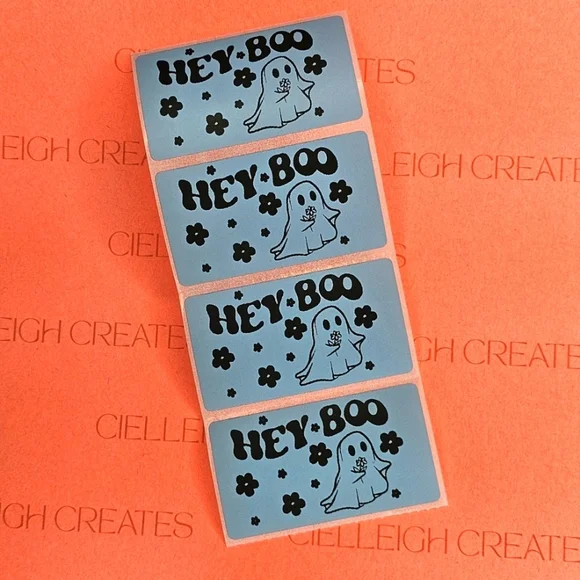 Hey Boo Ghost Packaging Labels Stickers - Picture 1 of 5